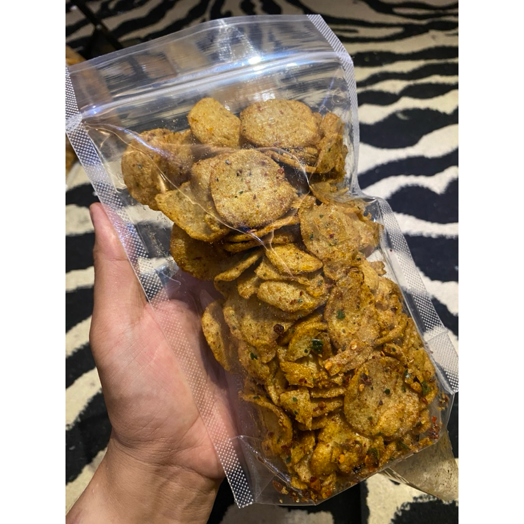 

Keripik Basreng 200gr rasa cabe merah