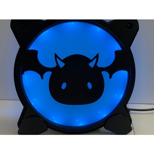 Fan Grill Devilmon 120mm Cover Kipas PC Gaming RGB Fan Guard Custom Summoners War Modding Casing