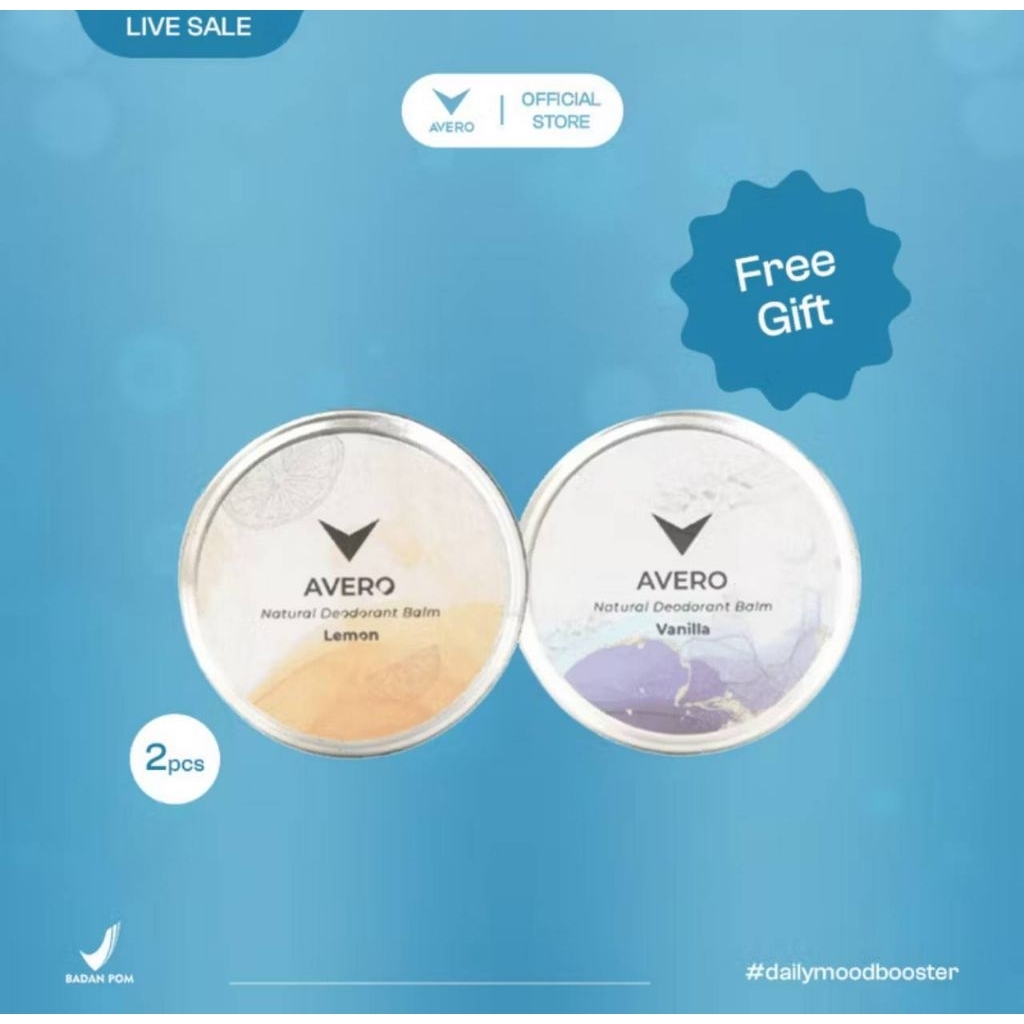 AVERO Natural Deodorant Balm - Plain