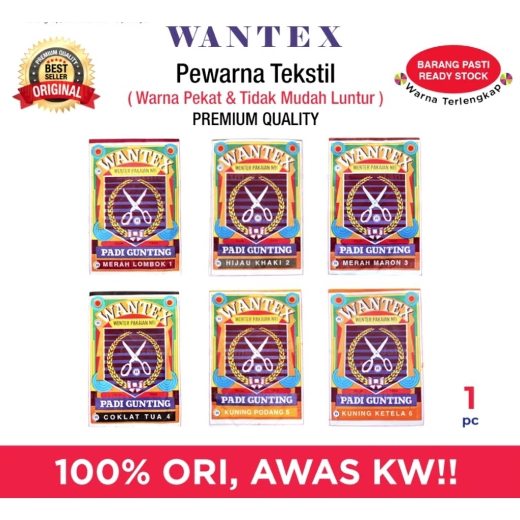 Wantex Pewarna Pakaian - Wantex Cap Gunting - Wantex Murah - Pewarna kain