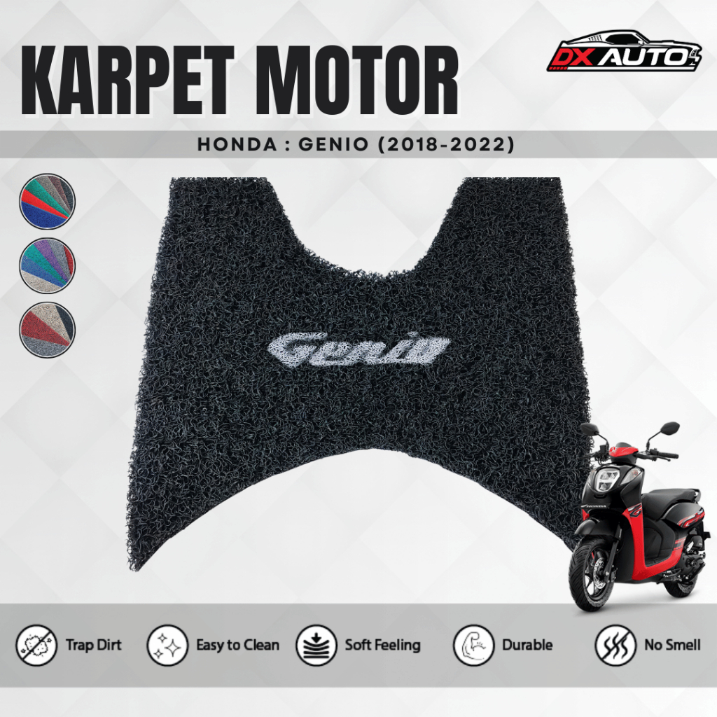 DX Coil Karpet Mie Motor Honda GENIO (2018-2022) / Karpet Pijakan Kaki Motor Honda GENIO (2018-2022)