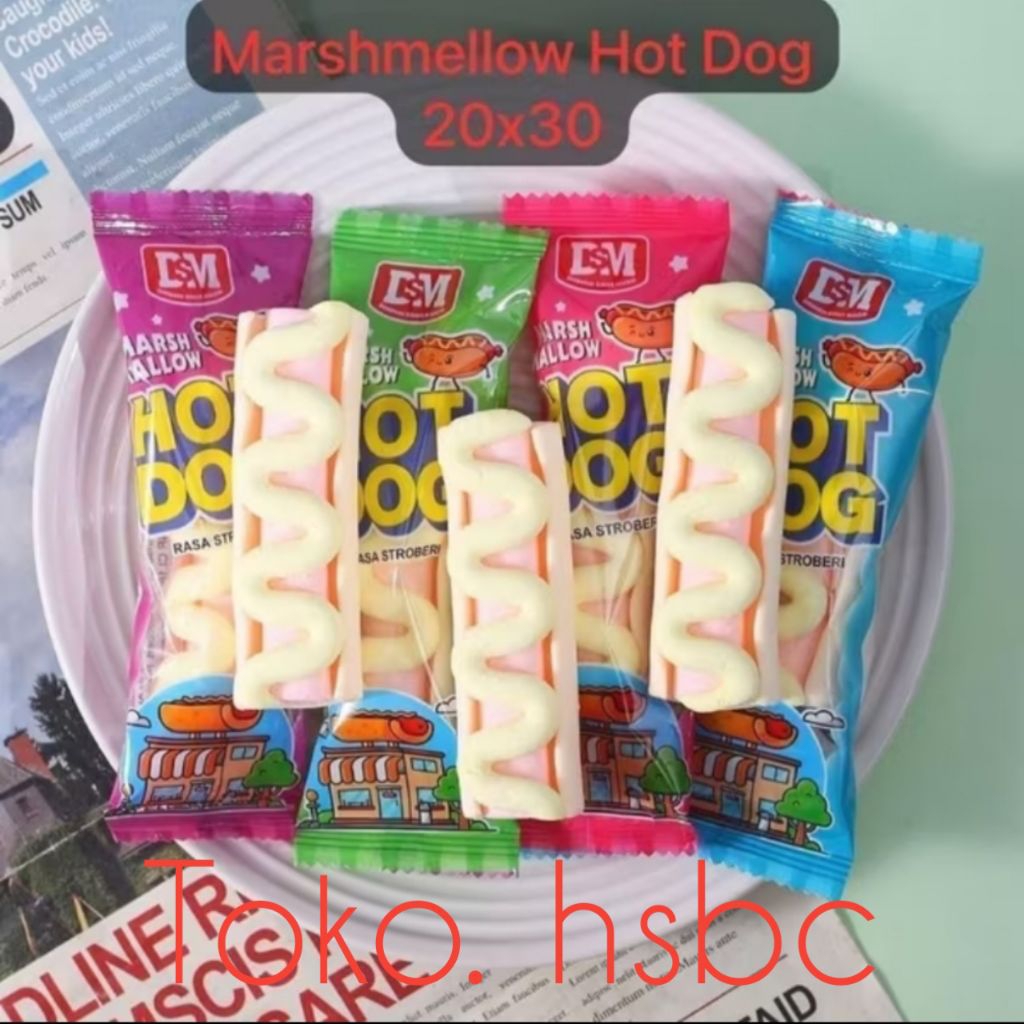 

MARSHMALLOW HOT DOG 1 box isi 30 pcs
