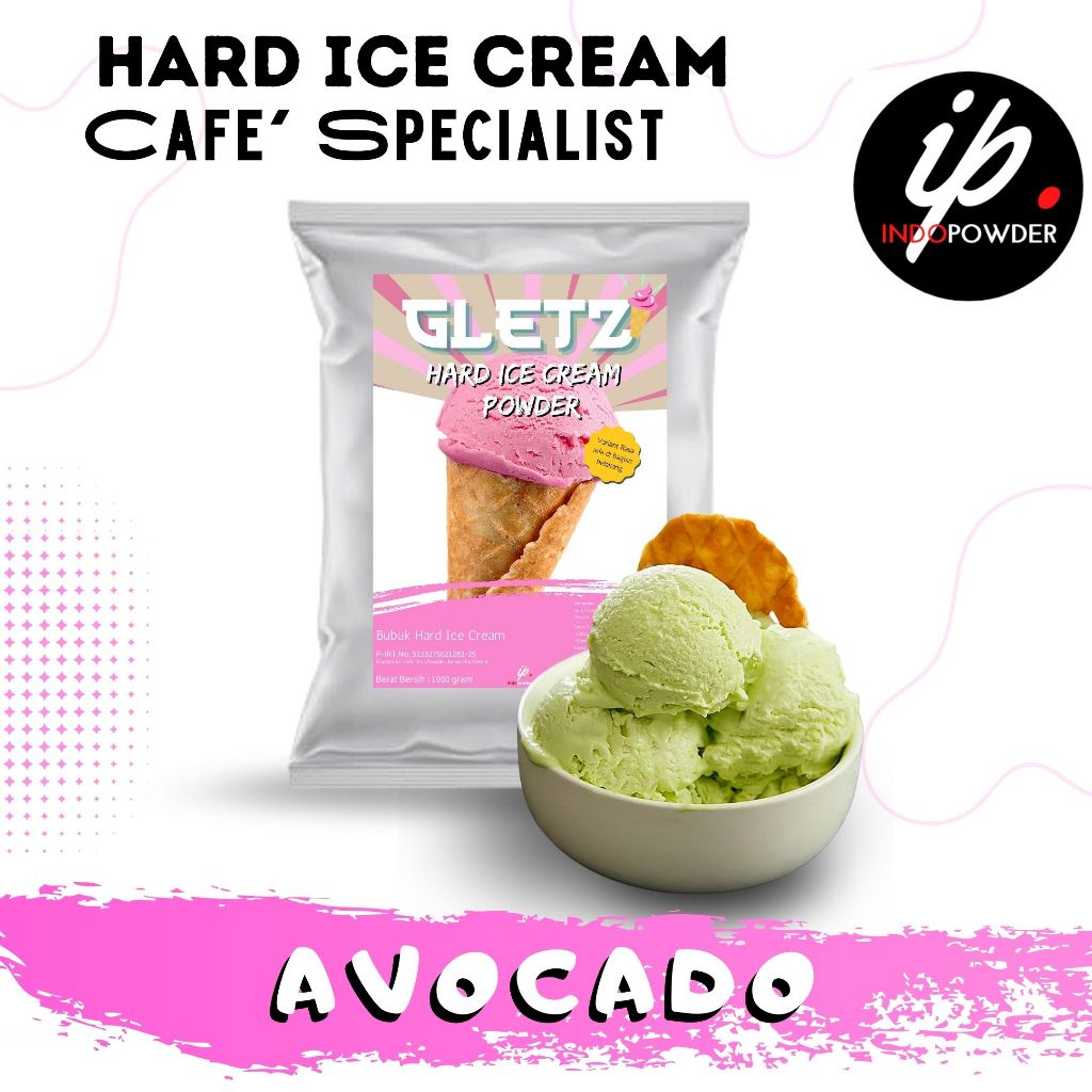 

Indopowder - Bubuk ES KRIM / ICE CREAM AVOCADO 1Kg Untuk Cafe, Waralaba, Resto dan Usaha Minuman