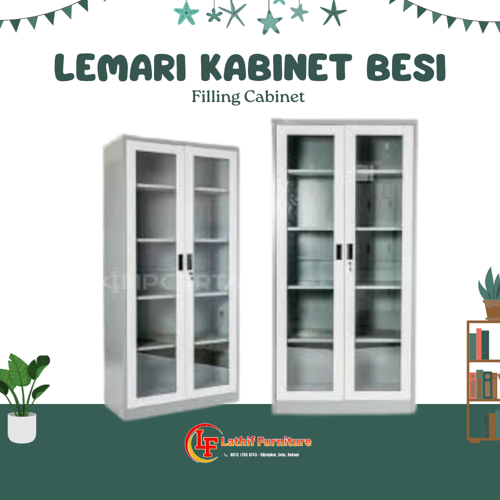 Lemari Besi Kabinet 2 Pintu/Filling Cabinet/Kabinet Besi/Lemari Multifungsi Importa