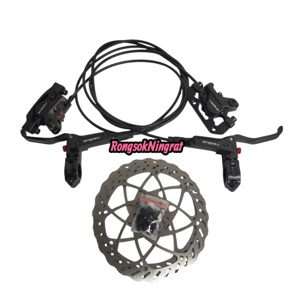 Rem Hidrolik Radius Disc Brake Radius Hydraulic set Rem Cakram sepeda