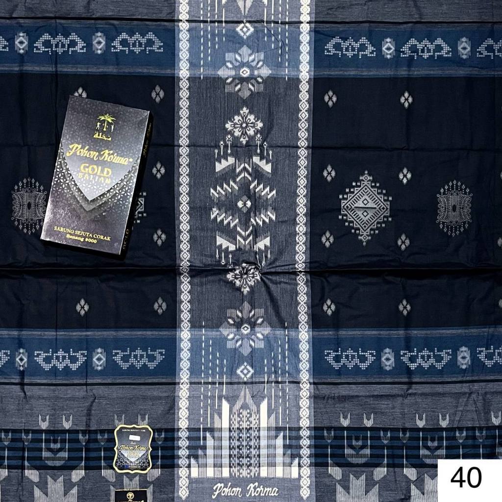 Sarung Pohon Korma/Kurma Gold Balian Kembang Timbul Grosir Murah Dan Mewah