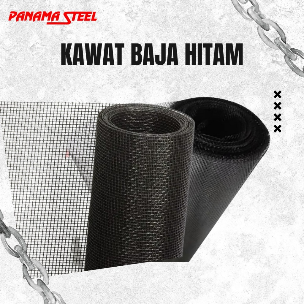Kawat Nyamuk Baja Hitam | Kawat Parabola Baja | Kawat Jaring Nyamuk
