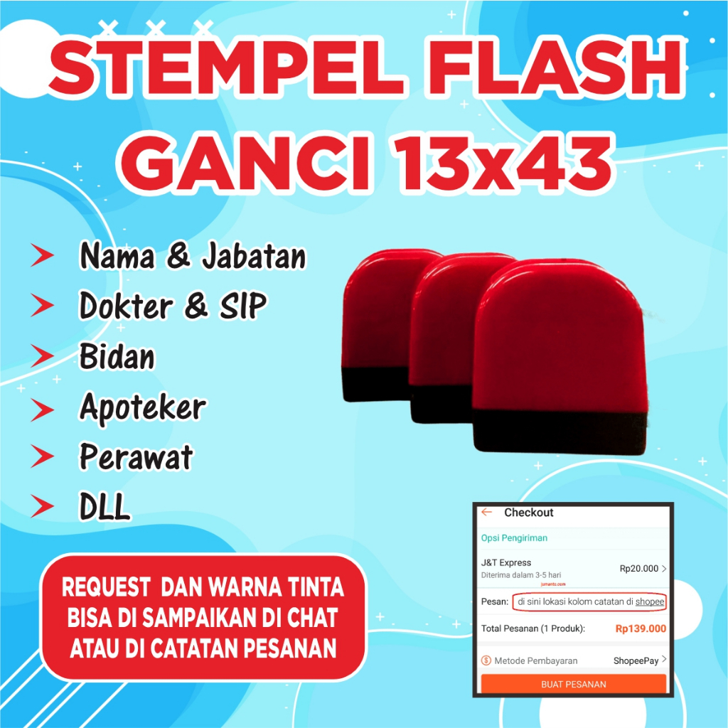 

CETAK STEMPEL NAMA / STEMPEL DOKTER / BIDAN / PERAWAT