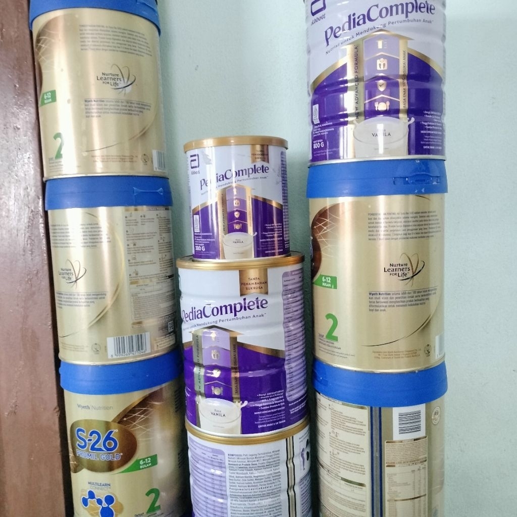 Kaleng Susu Dan Sendok Scoop Nya (Kaleng Kosong) | Storage | Kaleng Susu Anak Kosongan | Pemakian Pr