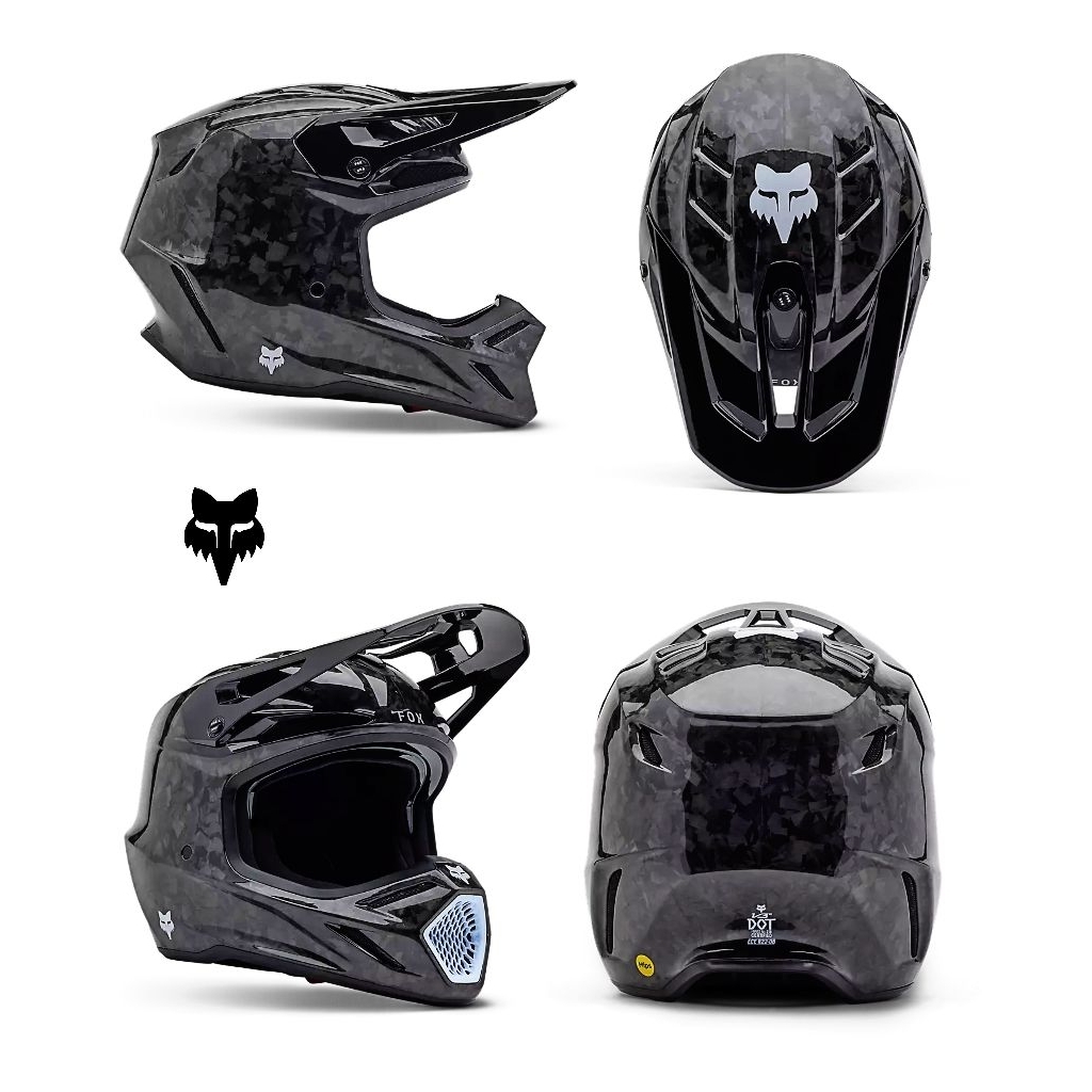 HELM FOX V3RS CARBON GLOSSY W/MIPS/ HELM FOX MOTOCROSS