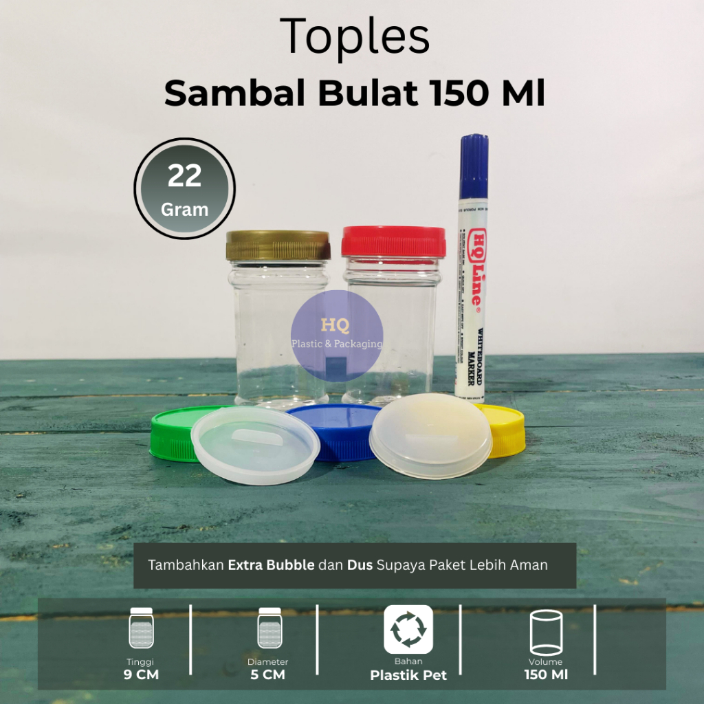 Toples Sambal | Botol Sambal JAR 150ml
