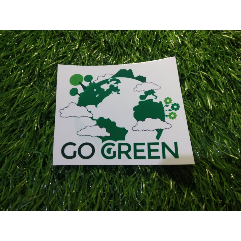 

stiker vinyl go green