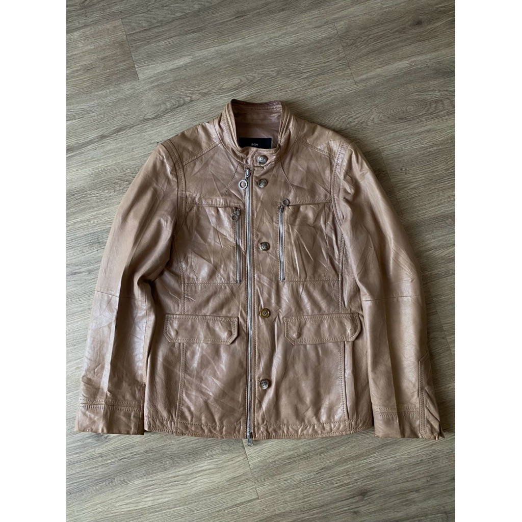 BON TRUCKER LEATHER JAKET | BIKER | CASUAL | OUTER