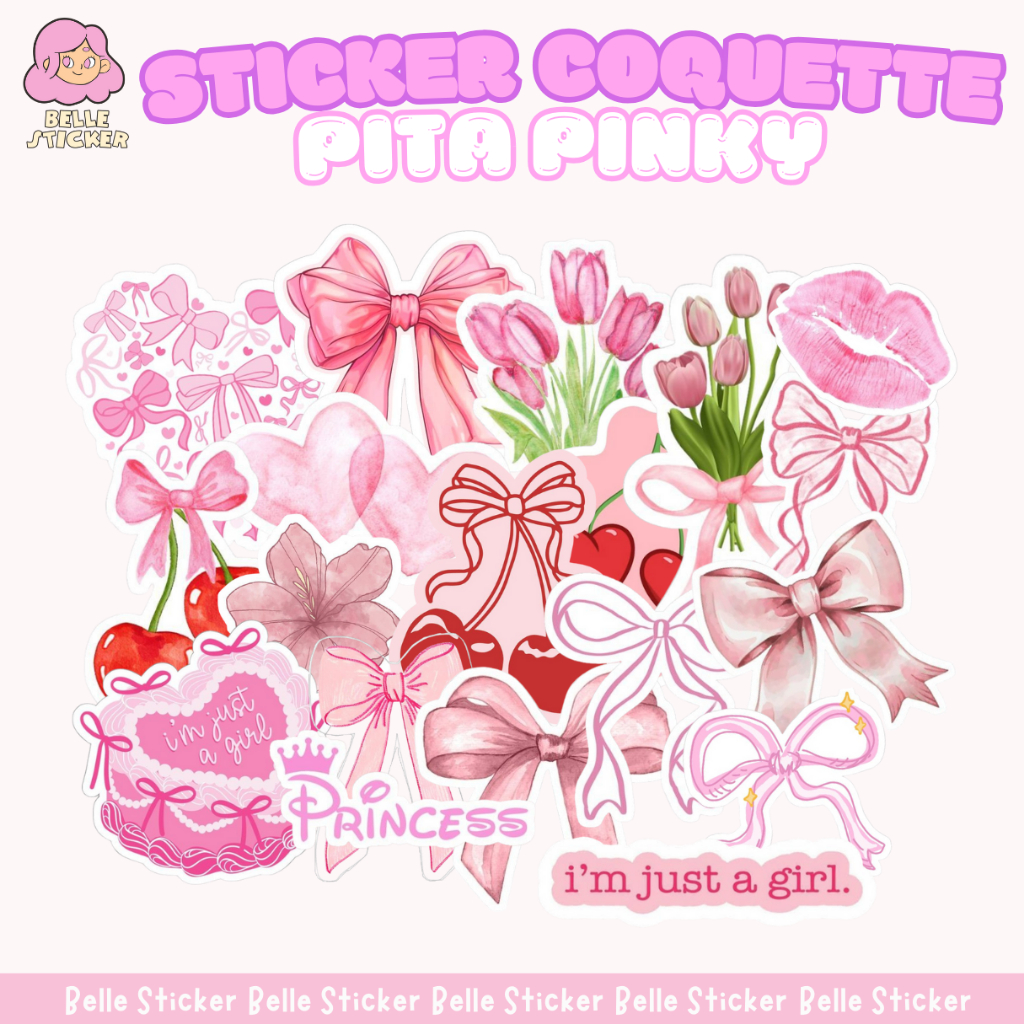 

Sticker Ribon Coquette Aesthetic Stiker Pita Sticker Laptop Tumblr HP Mini Sticker Diary (Bisa COD)