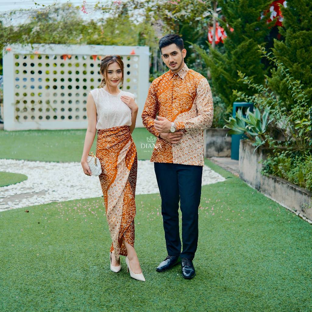 Diana Batik - COUPLE ROK LILIT & KEMEJA BATIK VISCOSE | Couple Batik Viscose