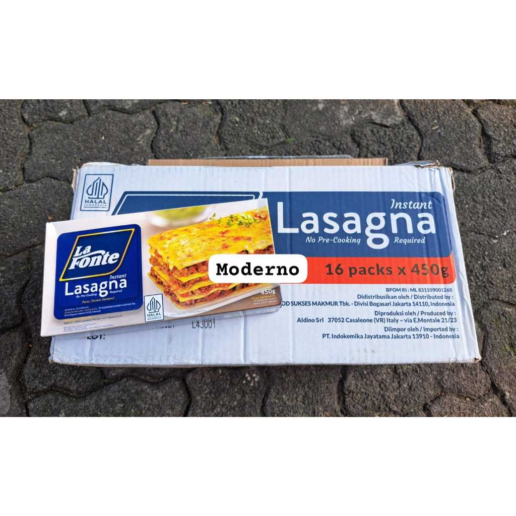 

La fonte Lasagna 450gr perkarton isi 16 Packs