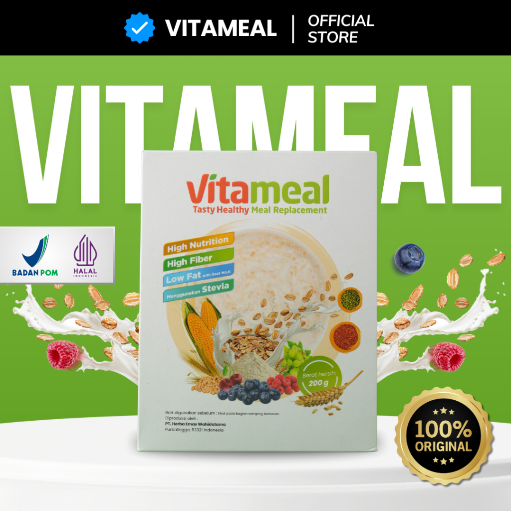

Vitameal Atasi Masalah Diabetes dan Gula Darah Tinggi Original 1 Box VITAMIEL KESEMUTAN