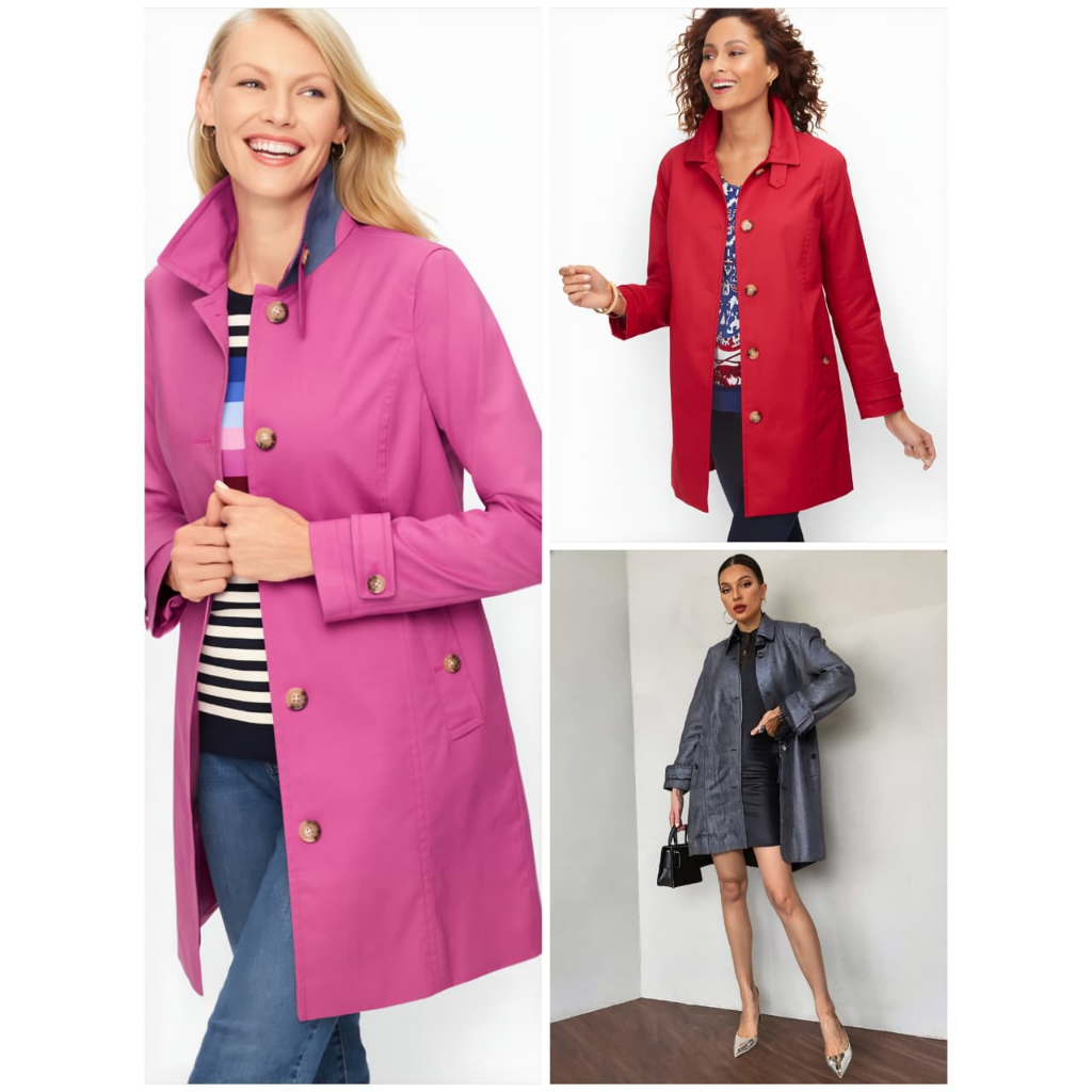 Jacket Talbots Contrast Detail Mac Jacket Coat