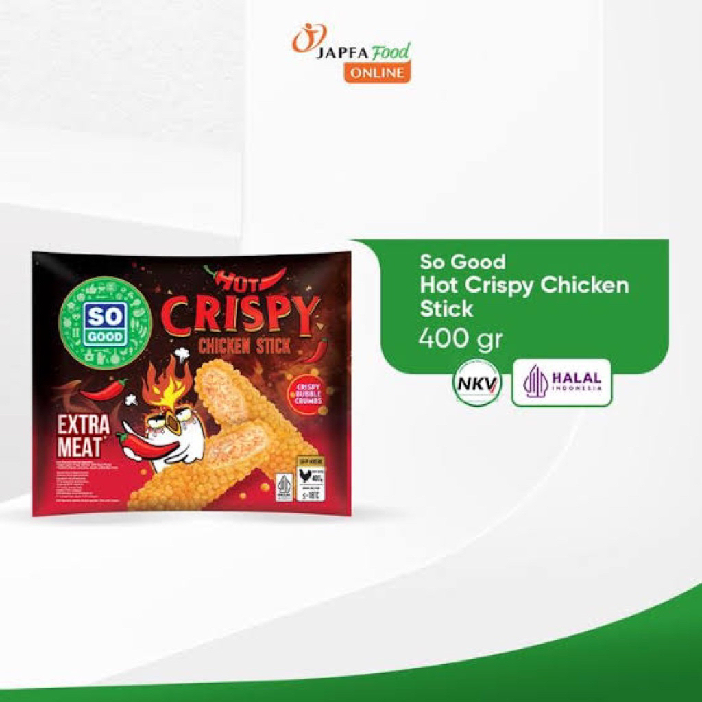 

so good nuget crispy stik spicy 400 gr