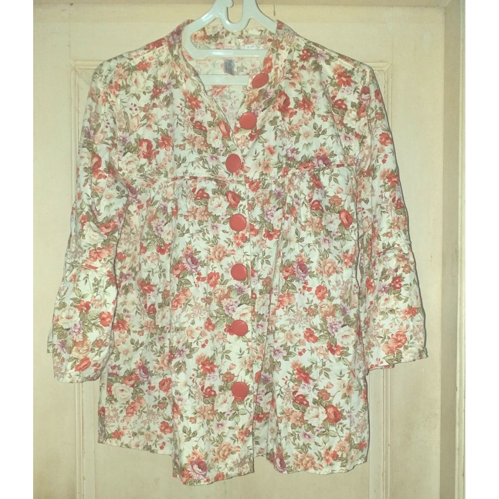 Cardigan outer blouse corak bunga by BWi188 Buana