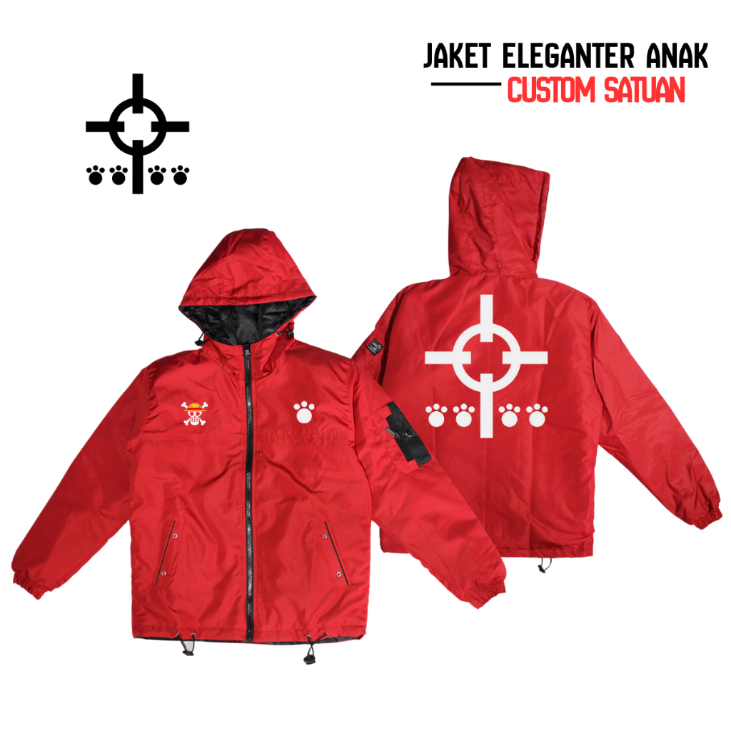 Jaket Anak Custom OP jaket Eleganter Kids Desain Request Gratis Nama Jaket Kuma