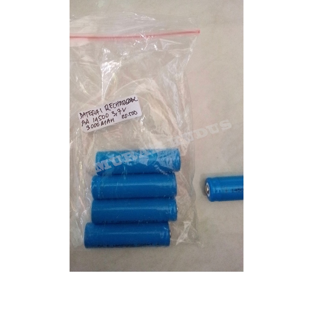 BATERAI RECHARGEABLE AA/A2 14500 3,7V 3000MAH