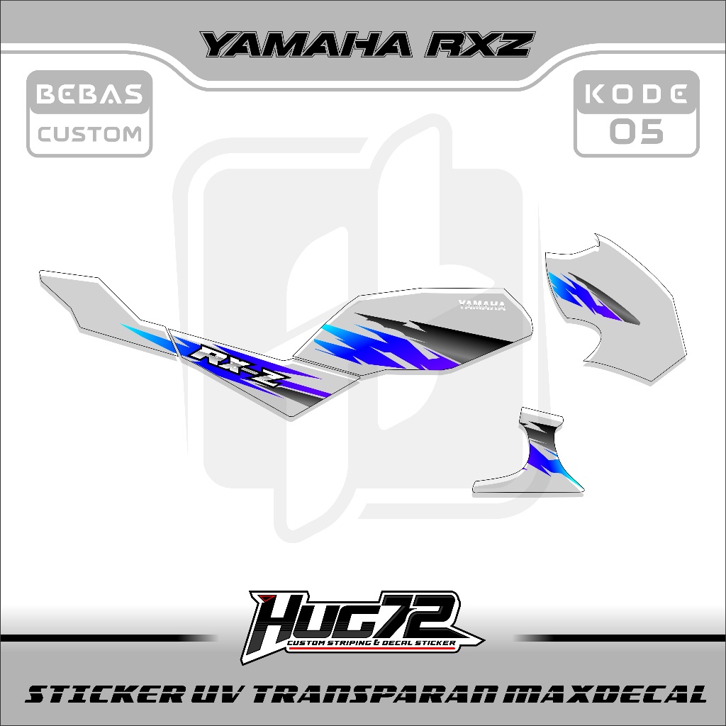 05 STRIPING RXZ - VARIASI STIKER RXZ UV TRANSPARAN - ANTI AIR ANTI PANAS