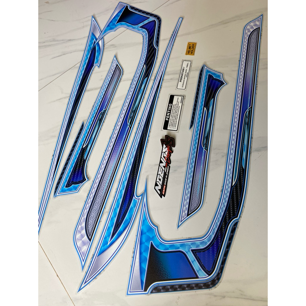 Striping stiker GL100 STD Custom V6 Uv Transparan Original Ngengsdesign