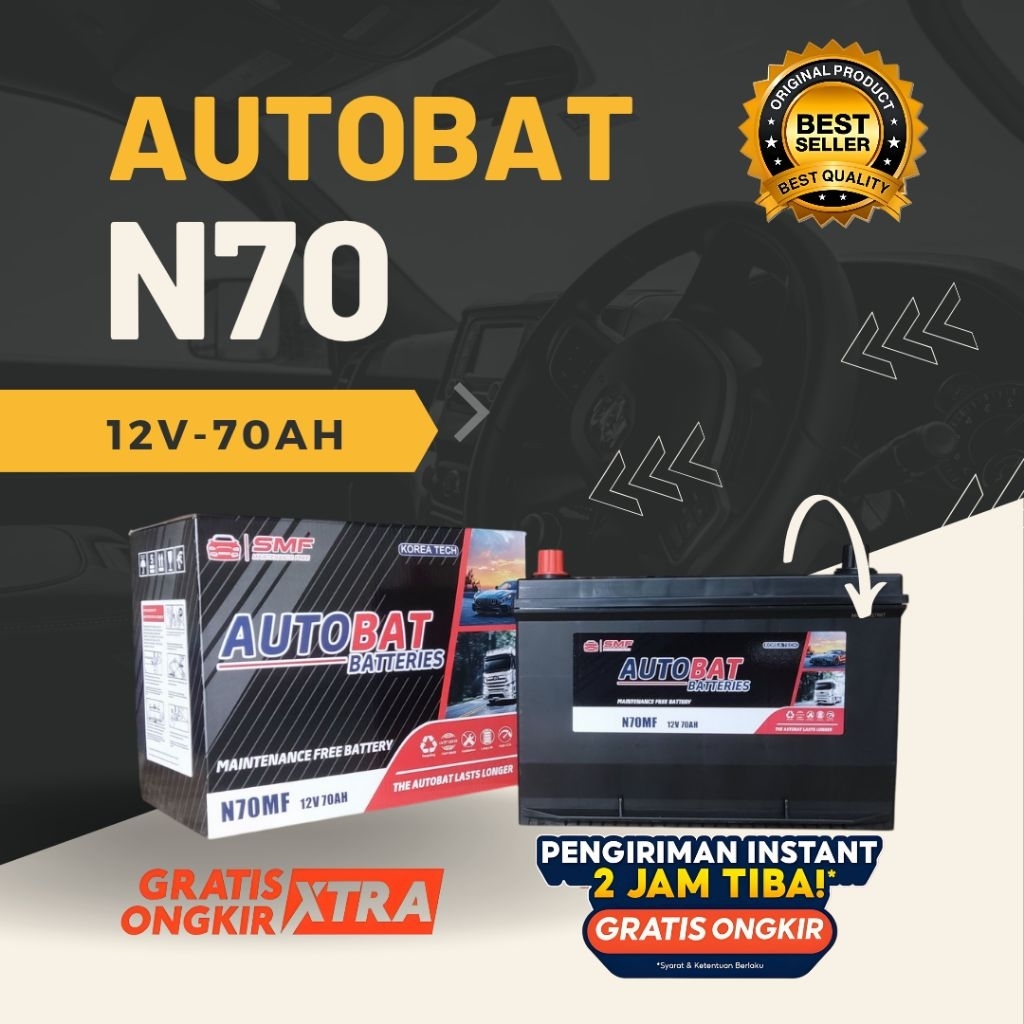 Aki Mobil Autobat N70 12V 70Ah