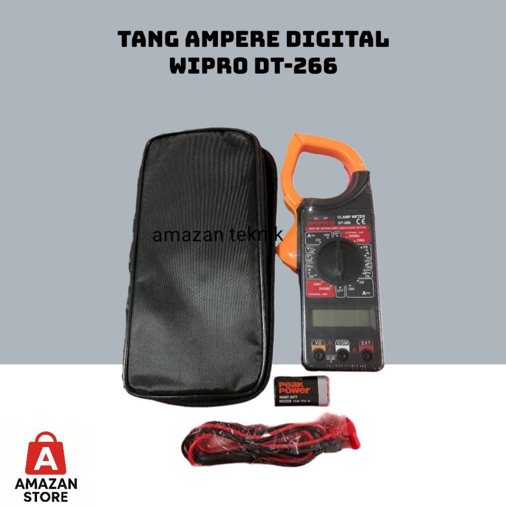 Tang Ampere Digital Wipro DT-266 / Alat Ukur Arus Listrik Digital  200-1000A Wipro DT-266