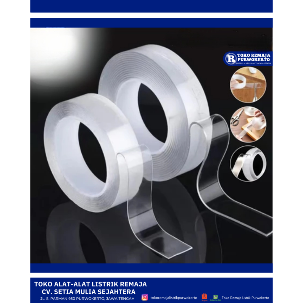 

Double Tape Acrylic Bening Waterproff Daegu / Isolasi Double Tape Waterproff Serbaguna Daegu