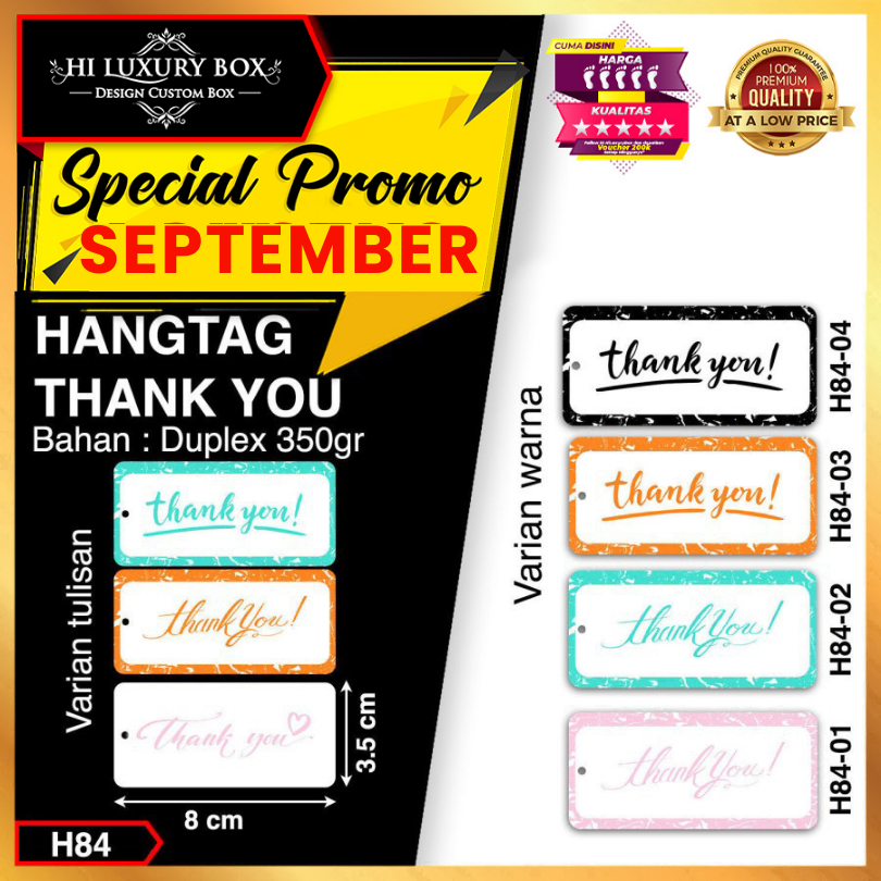 

Hangtag|Hangtag Murah|Hangtag Thank You|Hangtag Terima Kasih|H84