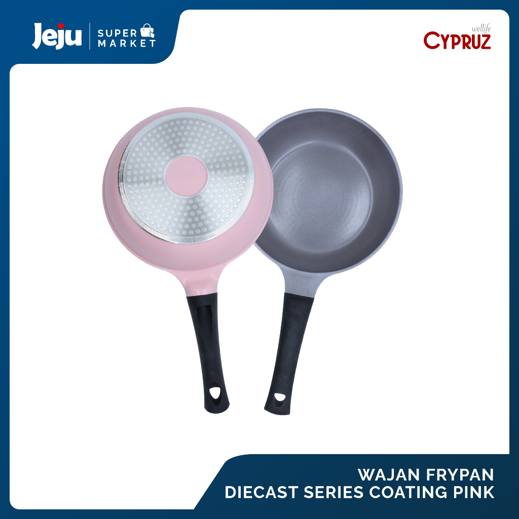 Cypruz Wajan Fry Pan Diecast Series Ceramic Coating Pink 24 cm
