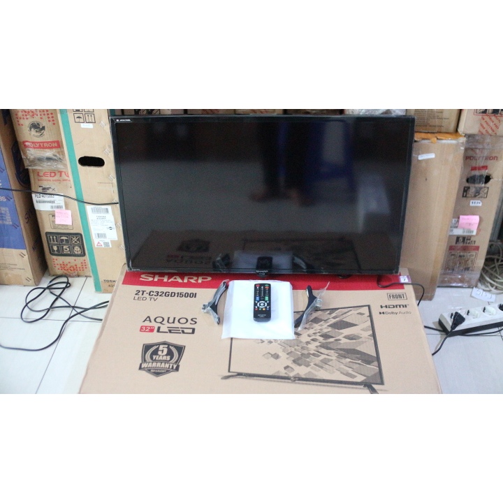 [+free packing kayu] TV Led Sharp 32 Inch HD Digital TV kondisi bekas masih muwlus 95% 4251f