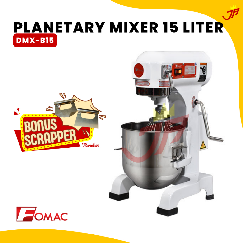 FOMAC Planetary Mixer DMX-B15/Mixer Roti 15 liter / Mixer 15 liter / Mikser Roti B-15