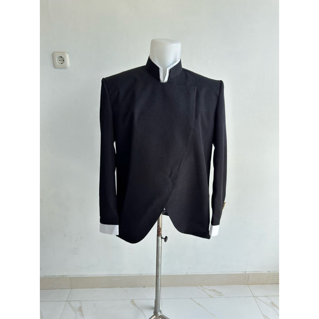 beskap semi jas/beskap polos pria semi jas