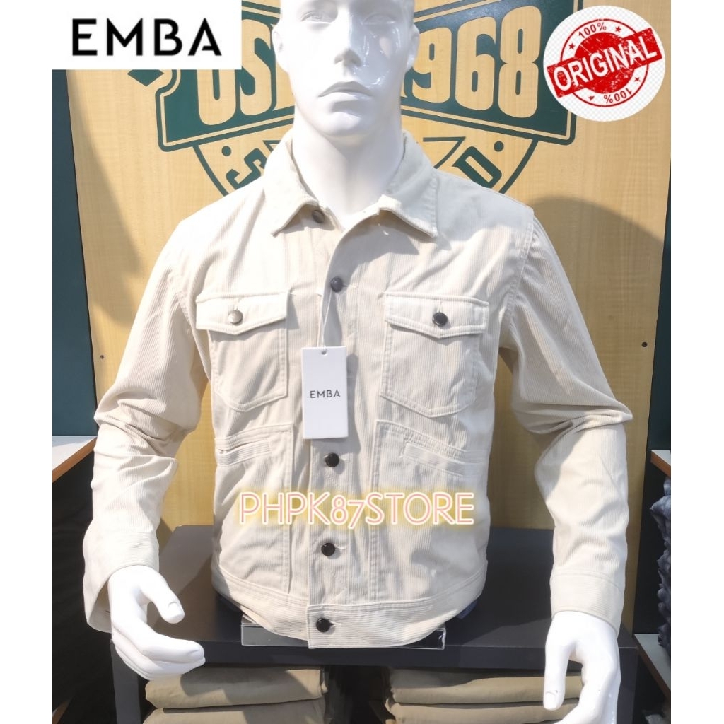 JAKET KADORAY PRIA EMBA DENIM,JAKET POLOS PRIA ORIGINAL