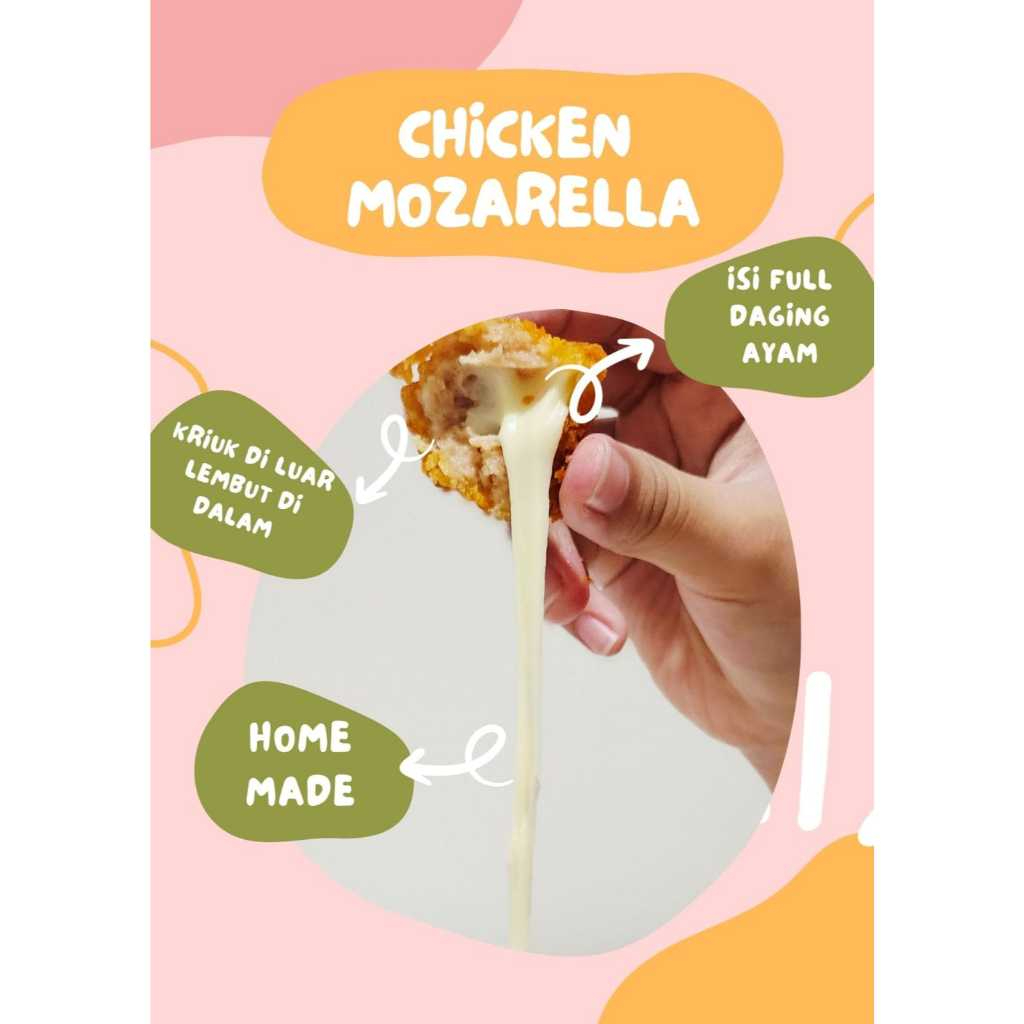 

monsta bite CLOREN bola bola ayam isi keju mozarella mozzarela ball chicken mozzarella keju lumer mozaballen mozzabalen mozzaballen