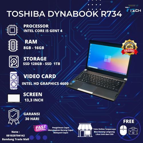 Laptop Toshiba Dynabook R634 i5 Ram 8gb SSD m2 128gb Promo MURAH - R63 i5 G5, RAM 8 SSD 128