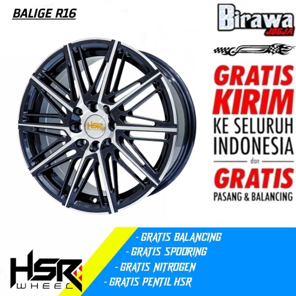 Velg HSR Balige Ring 16 Pcd 4x100 4x114,3 ET42 Grey Polish - HSR Wheel Balige