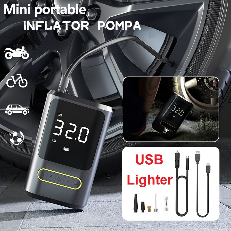 Pompa Ban Electric Air Pump Inflator Portable USB Lighter Pompa Ban Motor Pompa Sepeda Mobil Pompa