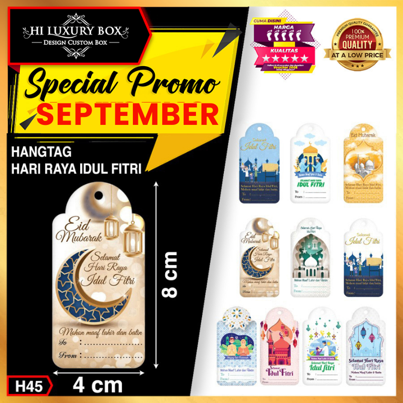 

Hangtag Idul Fitri | Hangtag Hari Raya | Duplex+Kraft | Murah | 4x8 Hangtag Lebaran H45