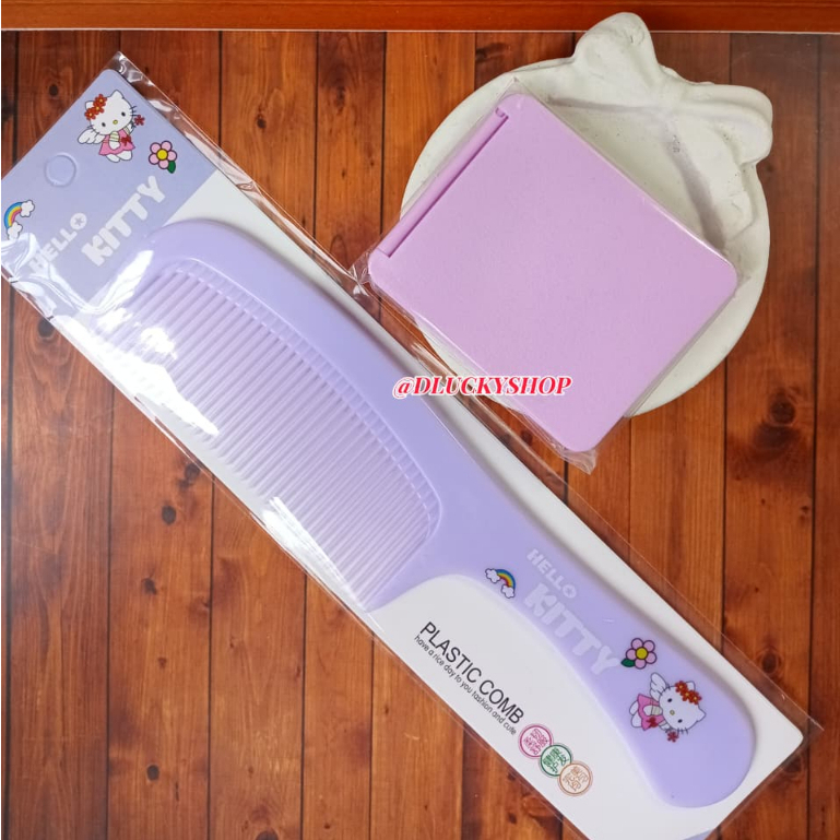 set sisir rambut kaca mini salon bayik lengkap random 2 item