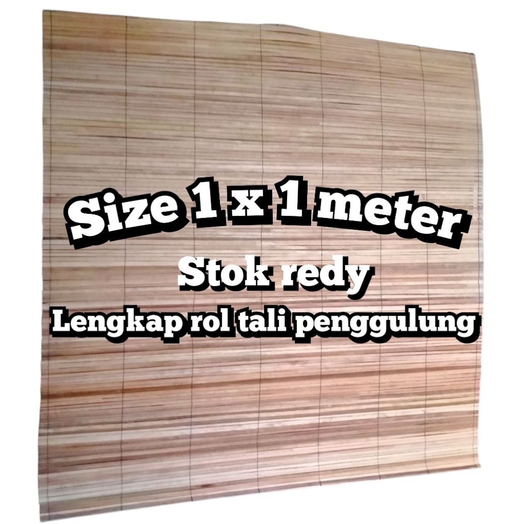 krey tirai bambu size 1x1 meter estetik dekorasi rumah