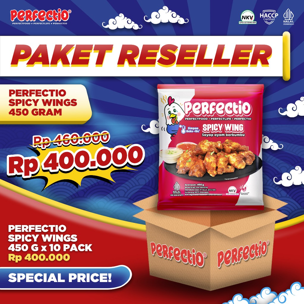 

Spicy Wings 450 gram isi 10 paket reseller