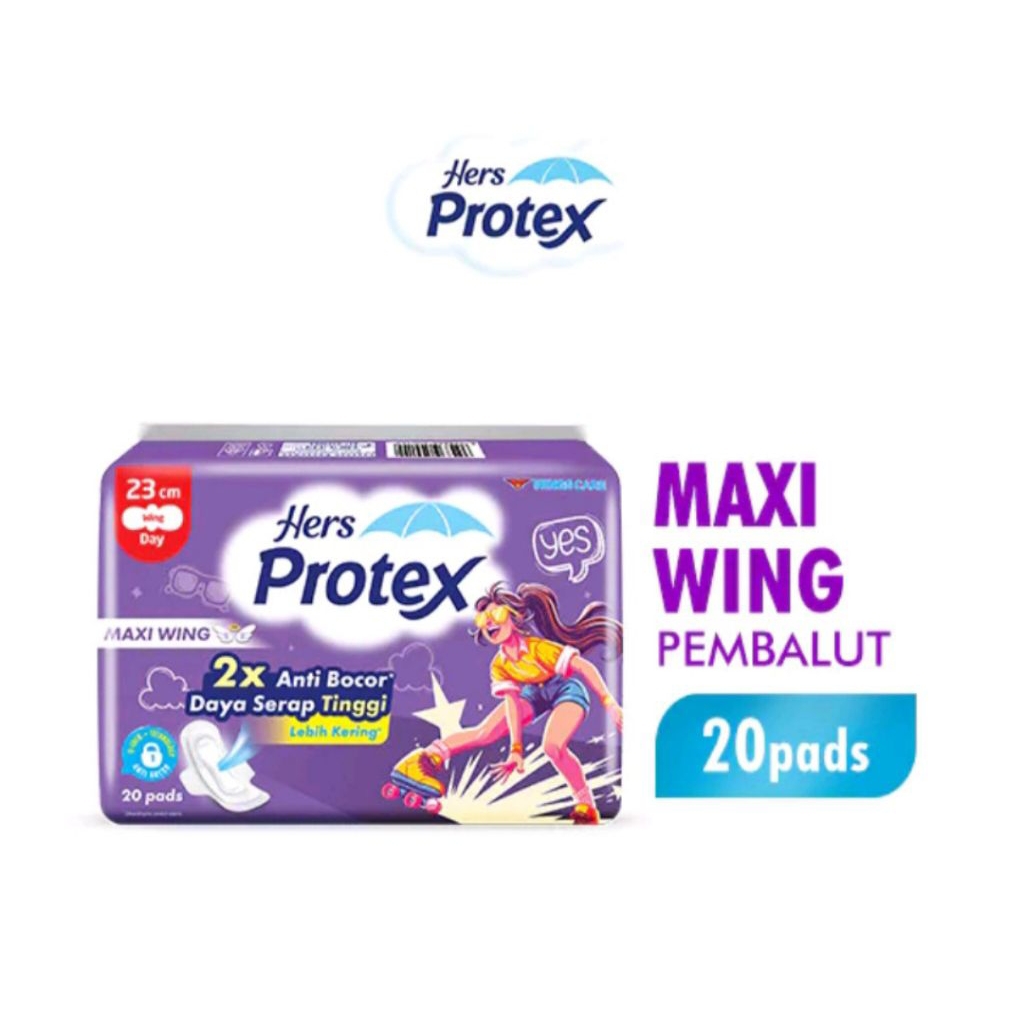 protex maxy wing isi 20pads Hers protex ungu