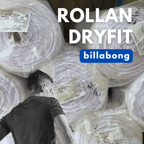 Kain Jersey Dryfit Billabong 72" 160 - 170 GSM Jersey Dryfit 1 ROLL ― Perdana Textile