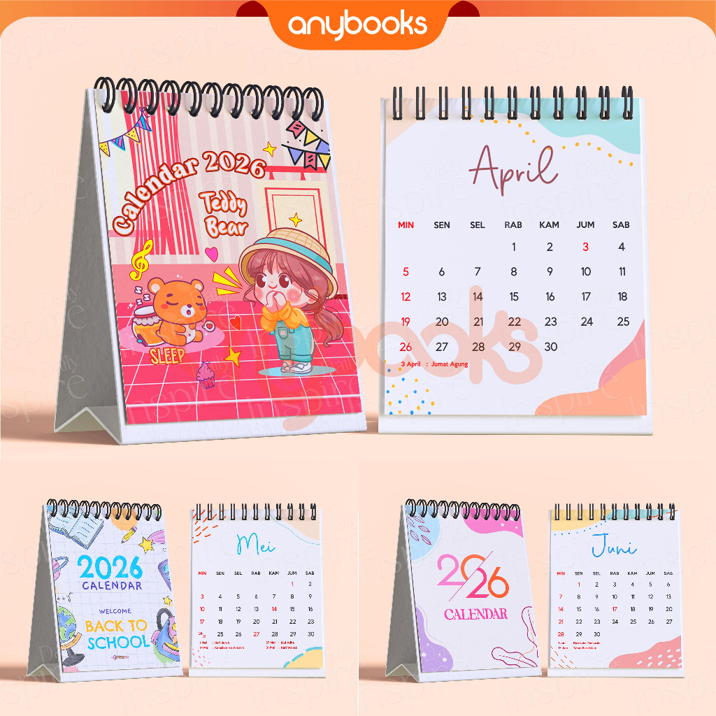 

TERBARU CUTE KALENDER MEJA 2026 - DESK CALENDAR 2026 AESTHETIC - KALENDER MINI 2026 MURAH MOTIF LUCU