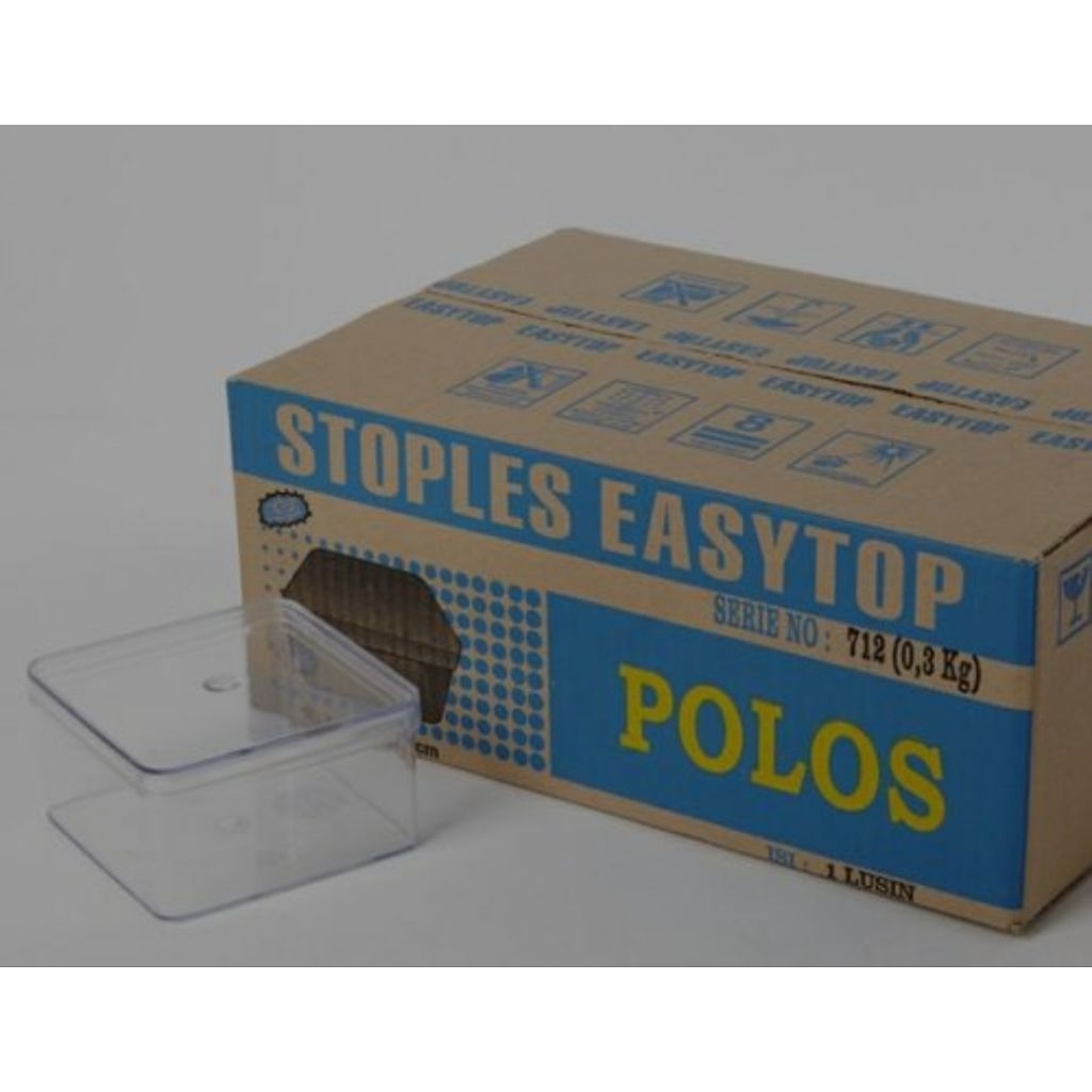 Toples kue kering kotak plastik mika dessert box easytop 712