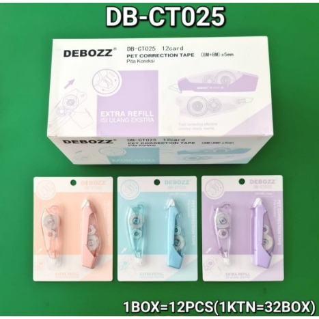 

Correction Tape Debozz 8M DB-CT025 / Cortape / tip ex / tip x / tipex 1 Pcs